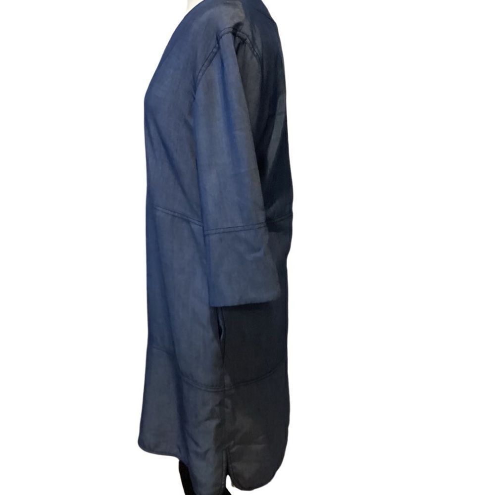 Vince Chambray Blue V-Neck Mini Dress size XS - Picture 7 of 8